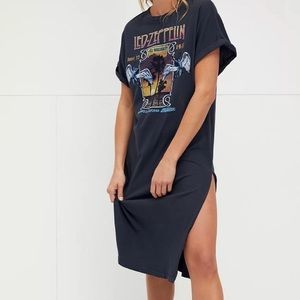 Led Zeppelin 1977 Maxi T shirt dress